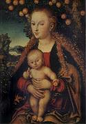 THe Virgin and Child under the Apple-tree Lucas Cranach the Elder